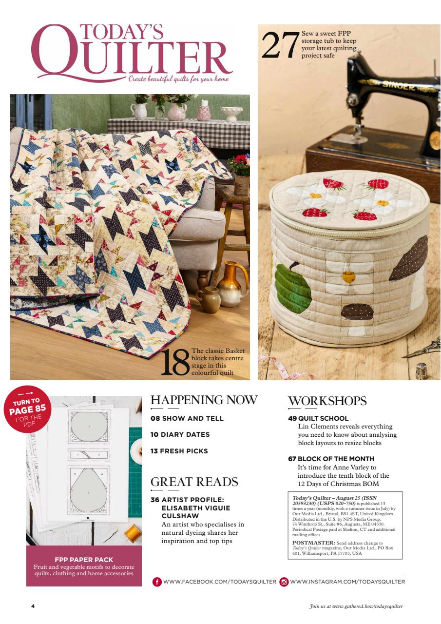 Today’s Quilter Preview Pages