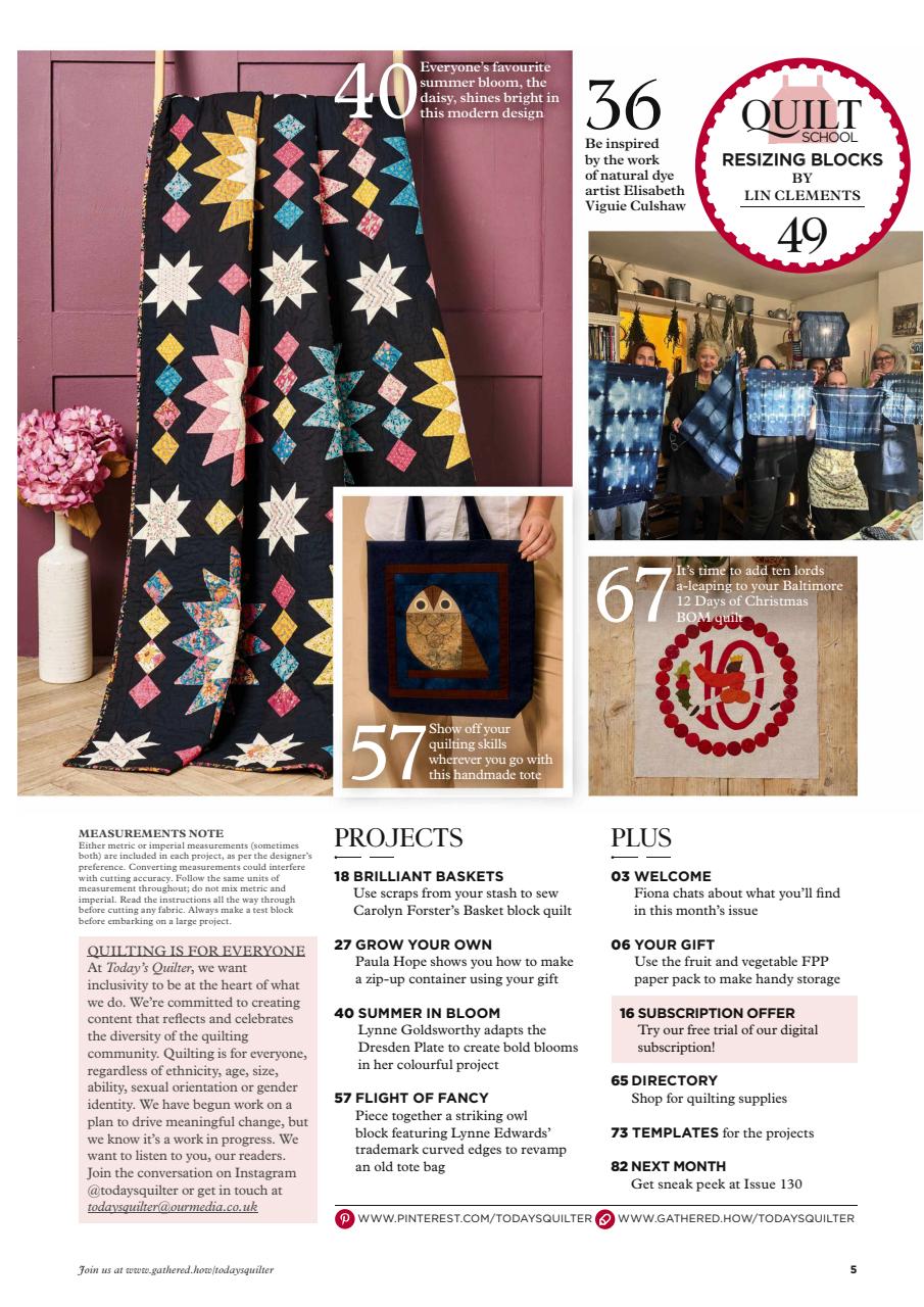 Today’s Quilter Preview Pages