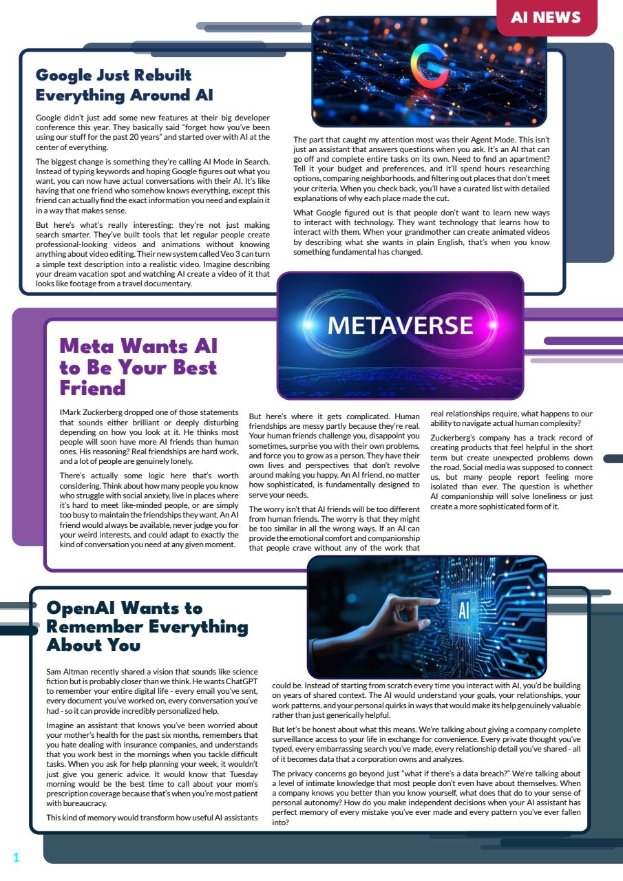 Tech AI Magazine Preview Pages