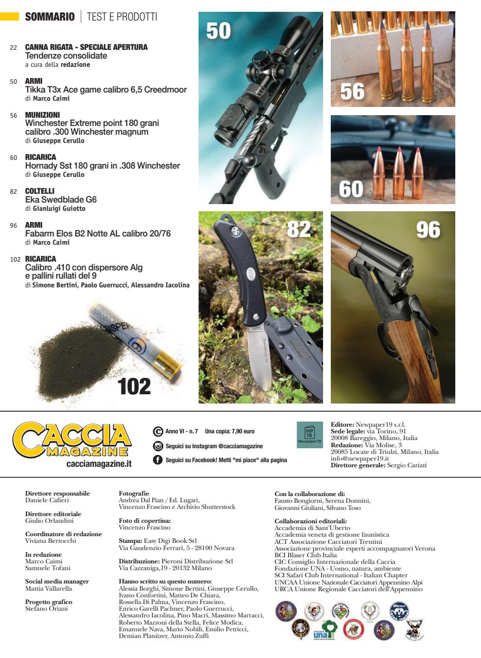 Caccia Magazine Preview Pages