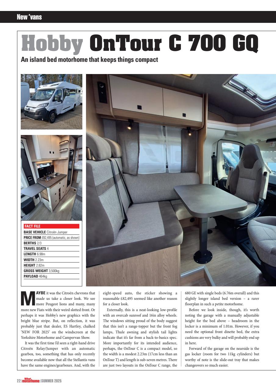 What Motorhome magazine Preview Pages