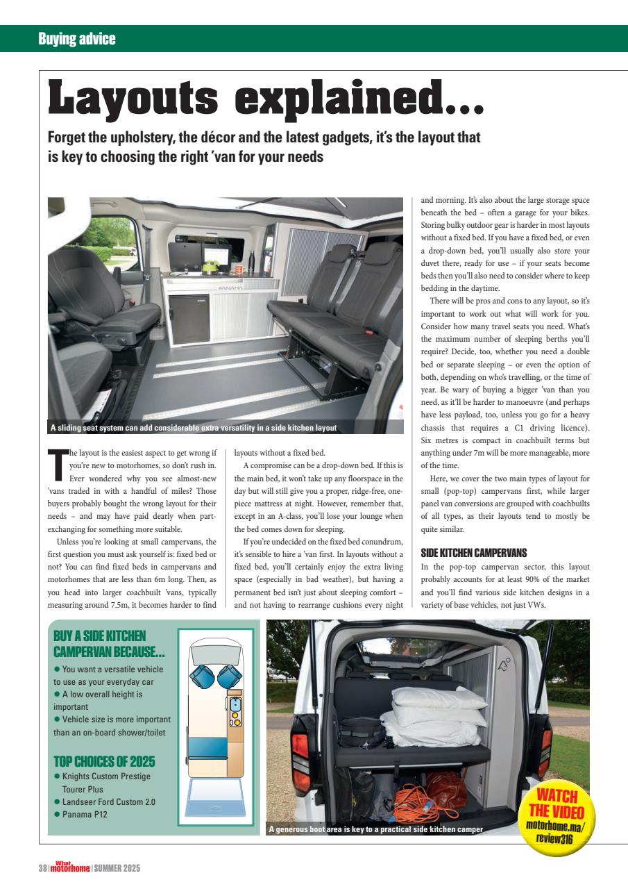 What Motorhome magazine Preview Pages