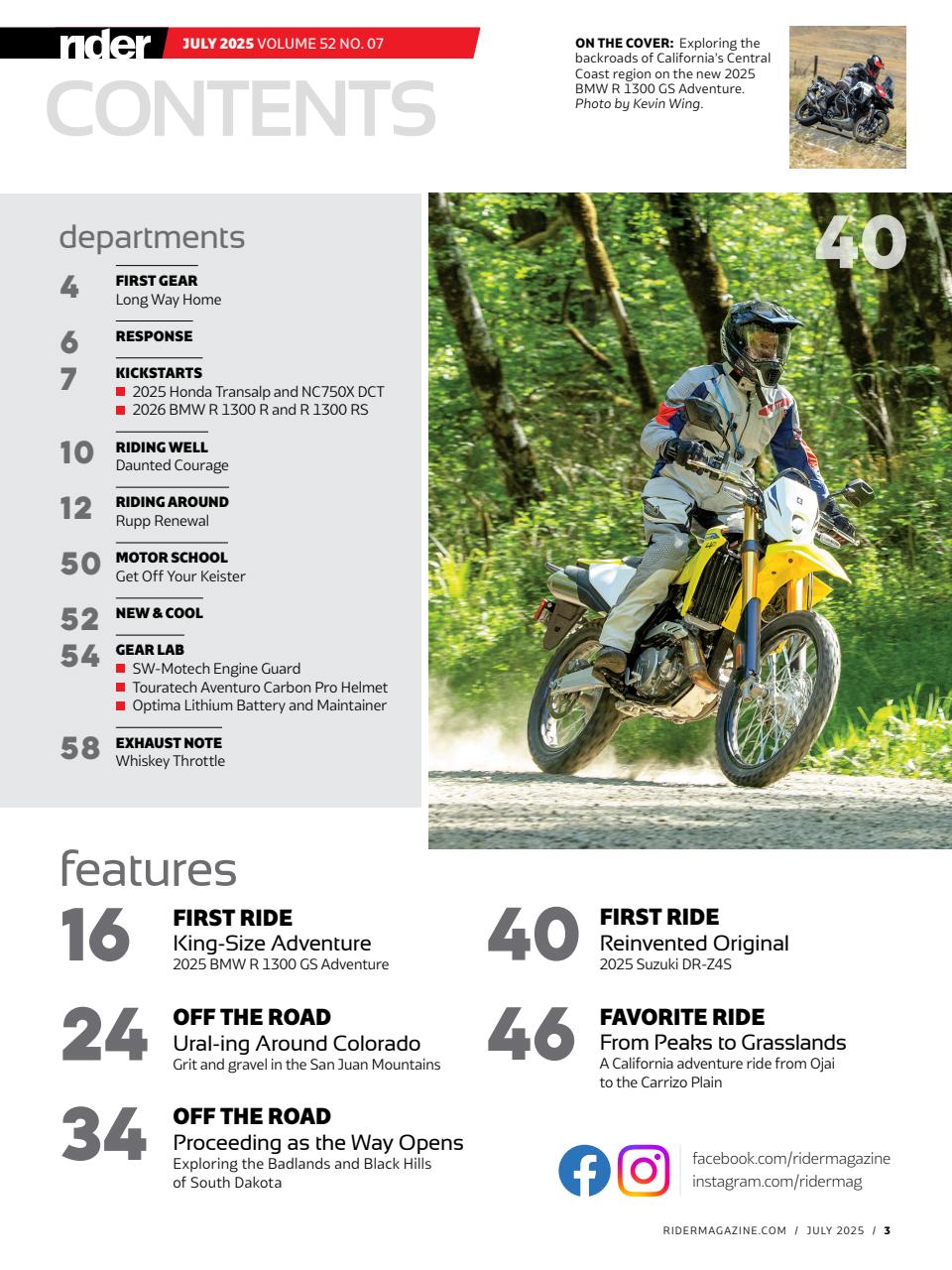 Rider Magazine Preview Pages