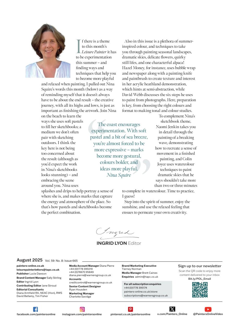 Leisure Painter & The Artist Preview Pages