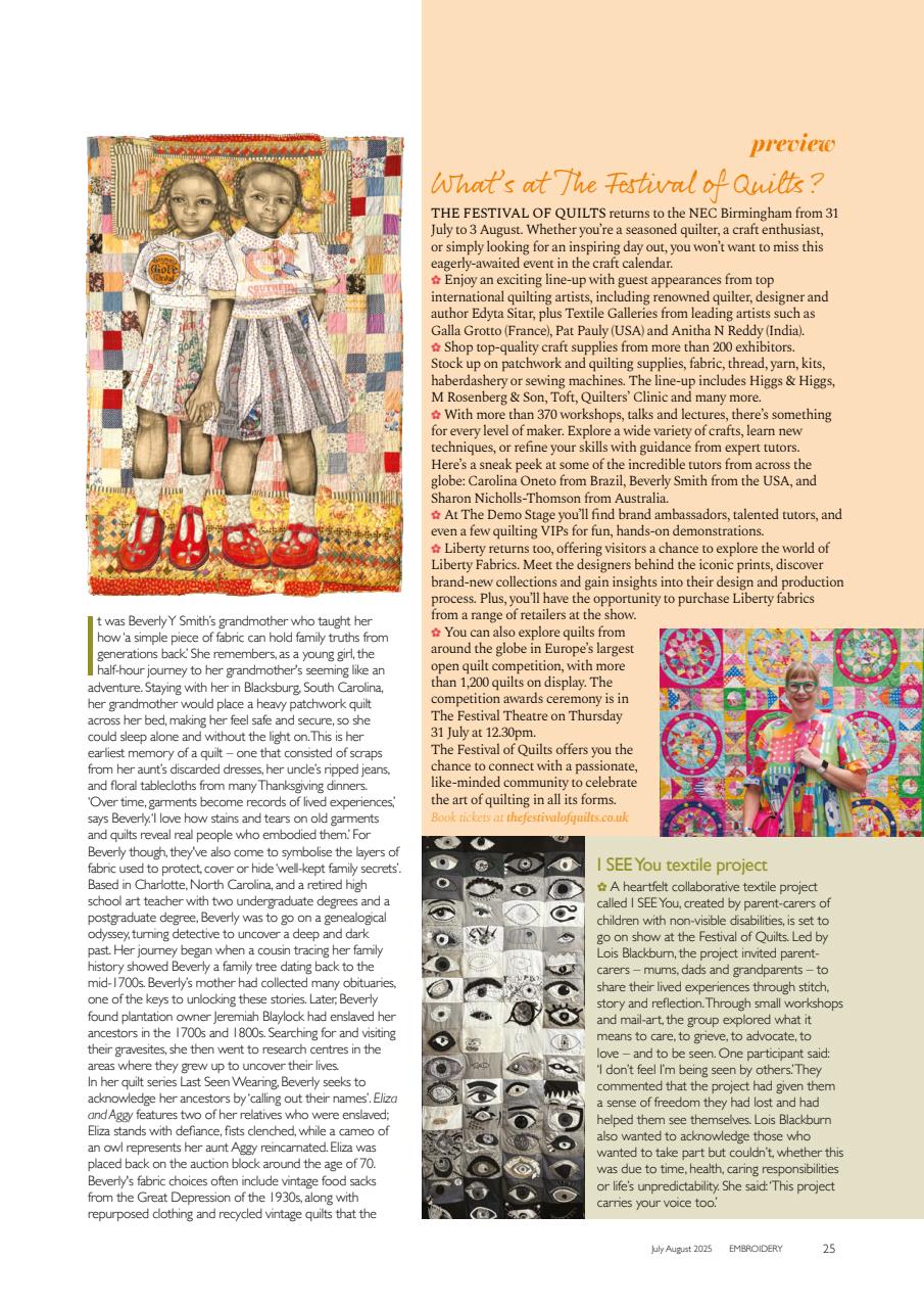 Embroidery Magazine Preview Pages