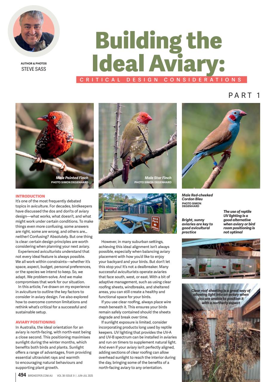 Australian Birdkeeper Magazine Preview Pages
