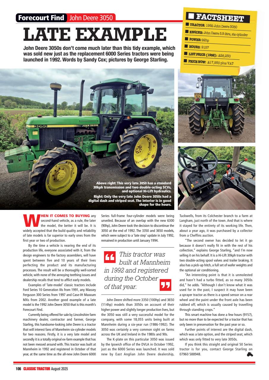 Classic Tractor Preview Pages