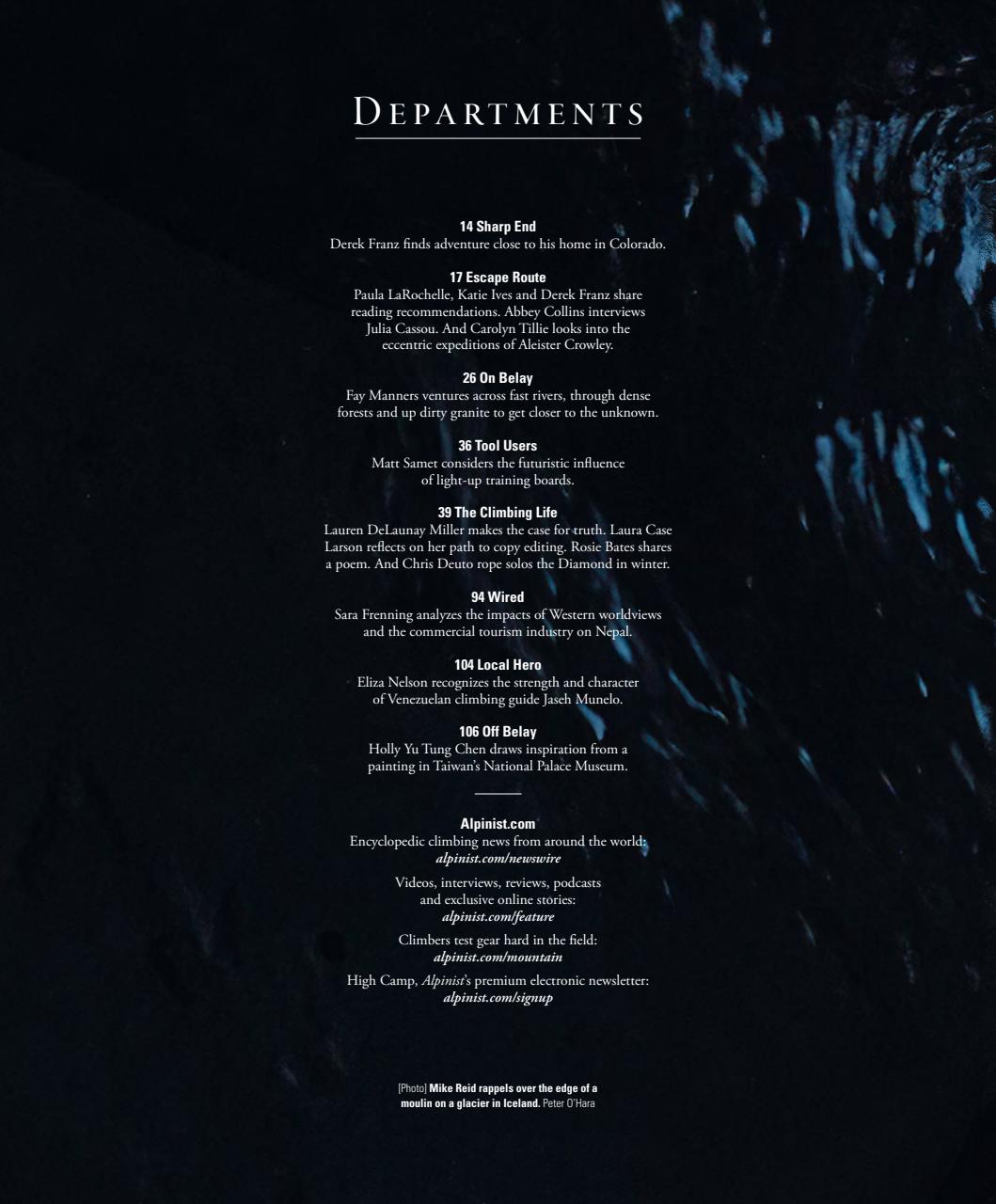 Alpinist Preview Pages