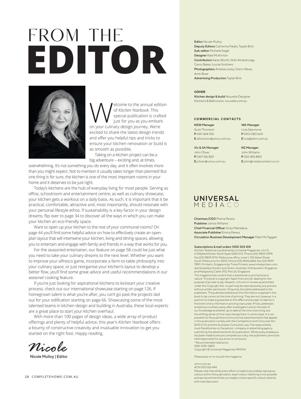 Kitchen Yearbook Preview Pages