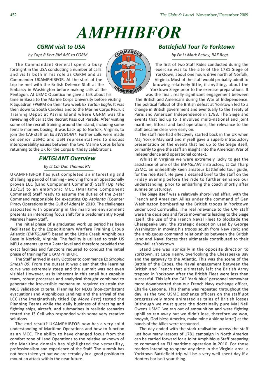 Globe & Laurel Preview Pages