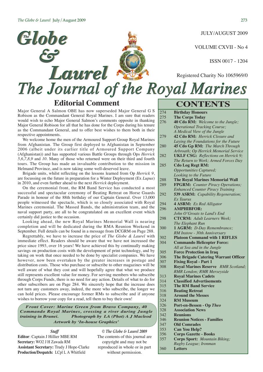 Globe & Laurel Preview Pages