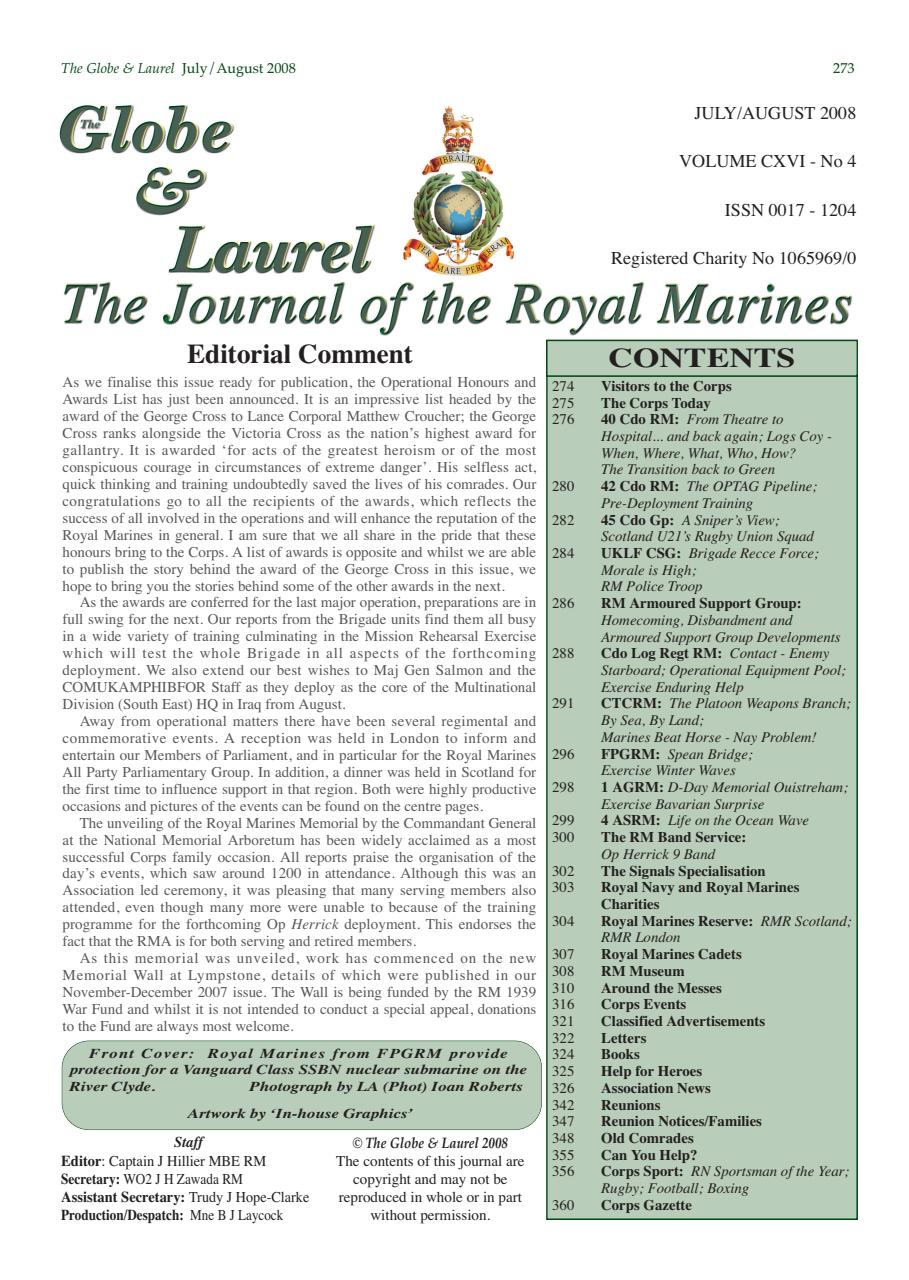 Globe & Laurel Preview Pages