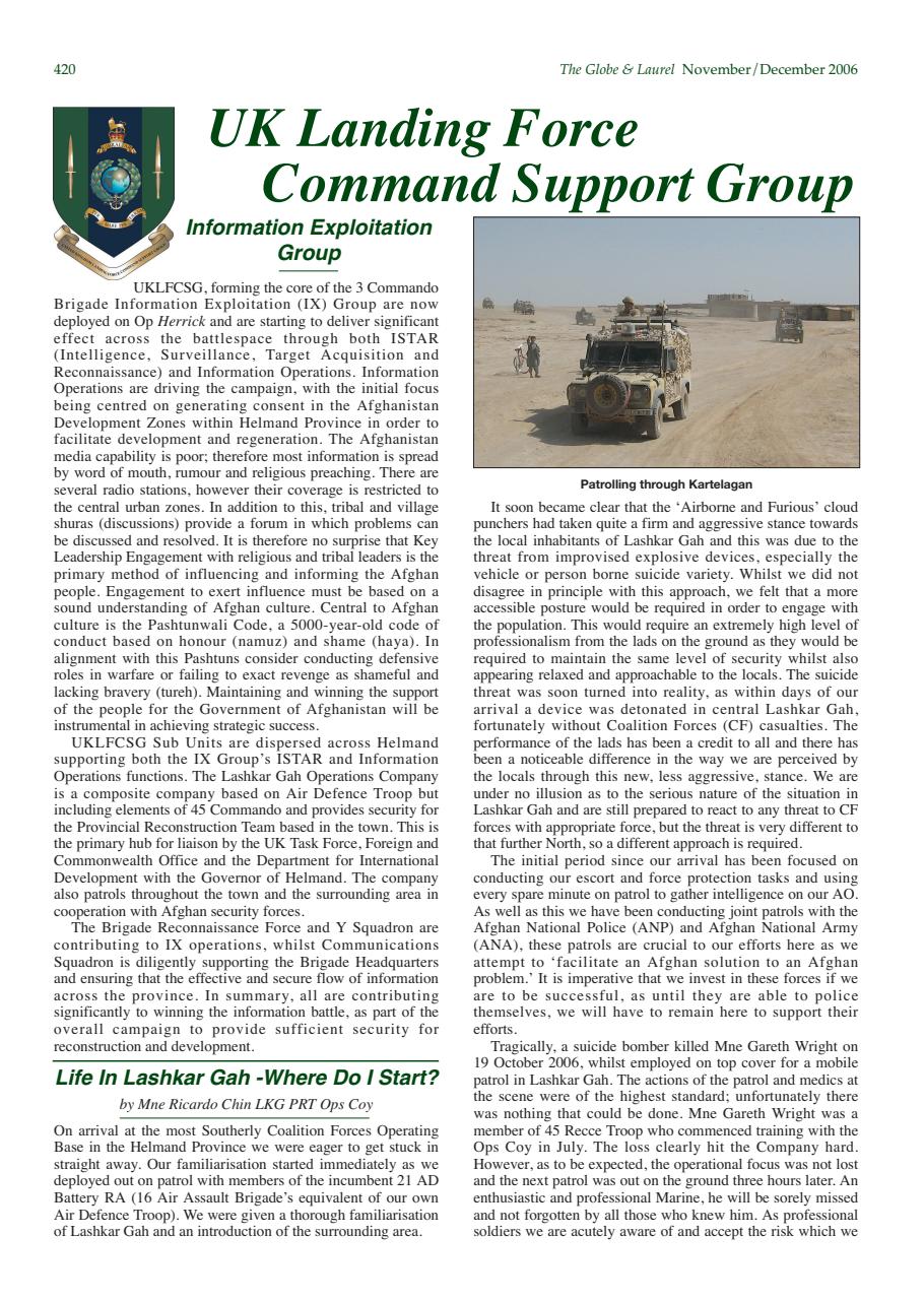 Globe & Laurel Preview Pages