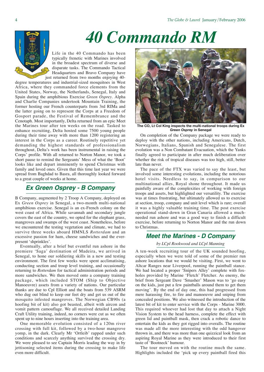 Globe & Laurel Preview Pages