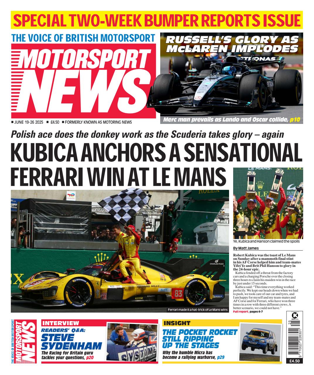 Motorsport News Preview Pages