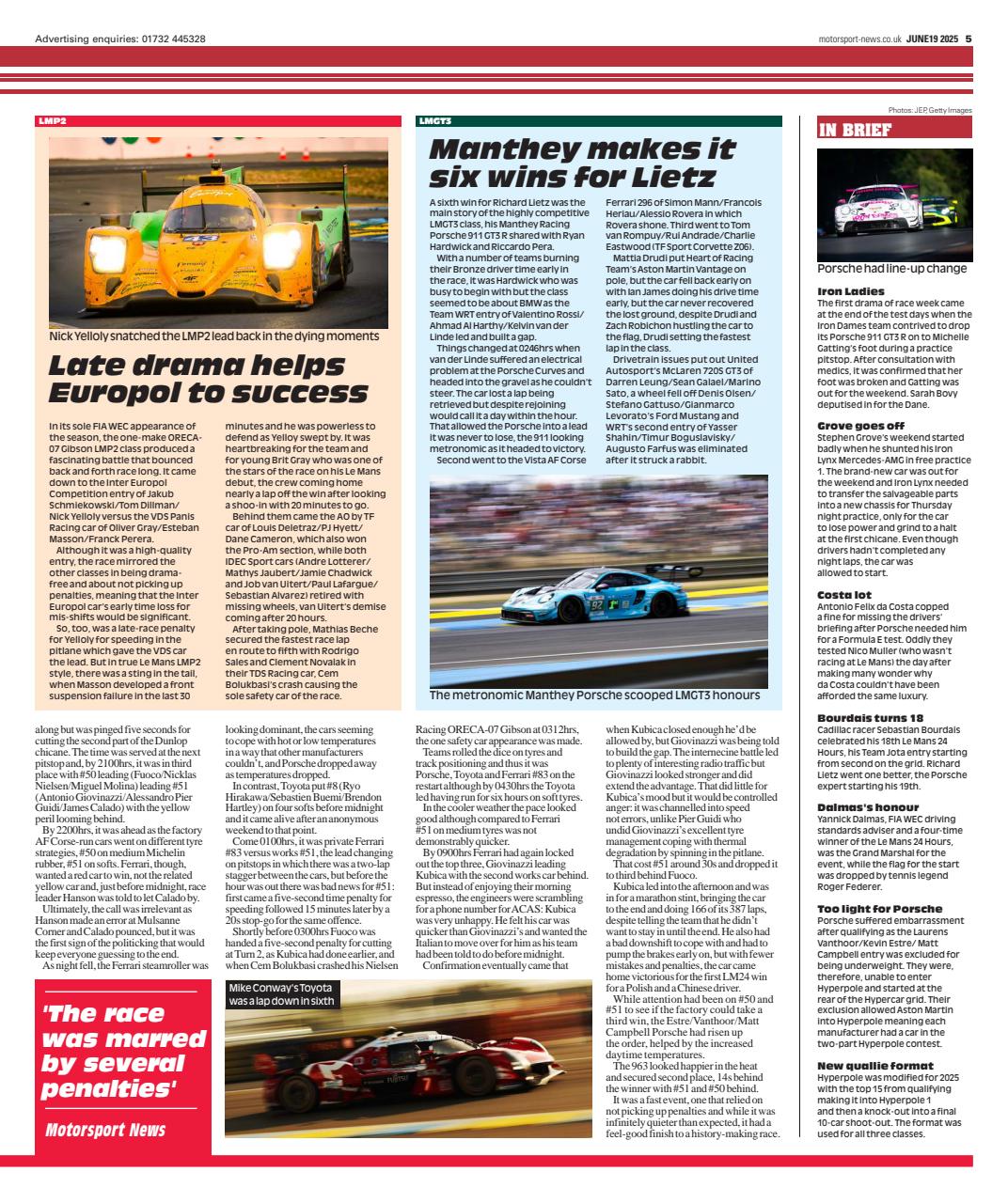 Motorsport News Preview Pages