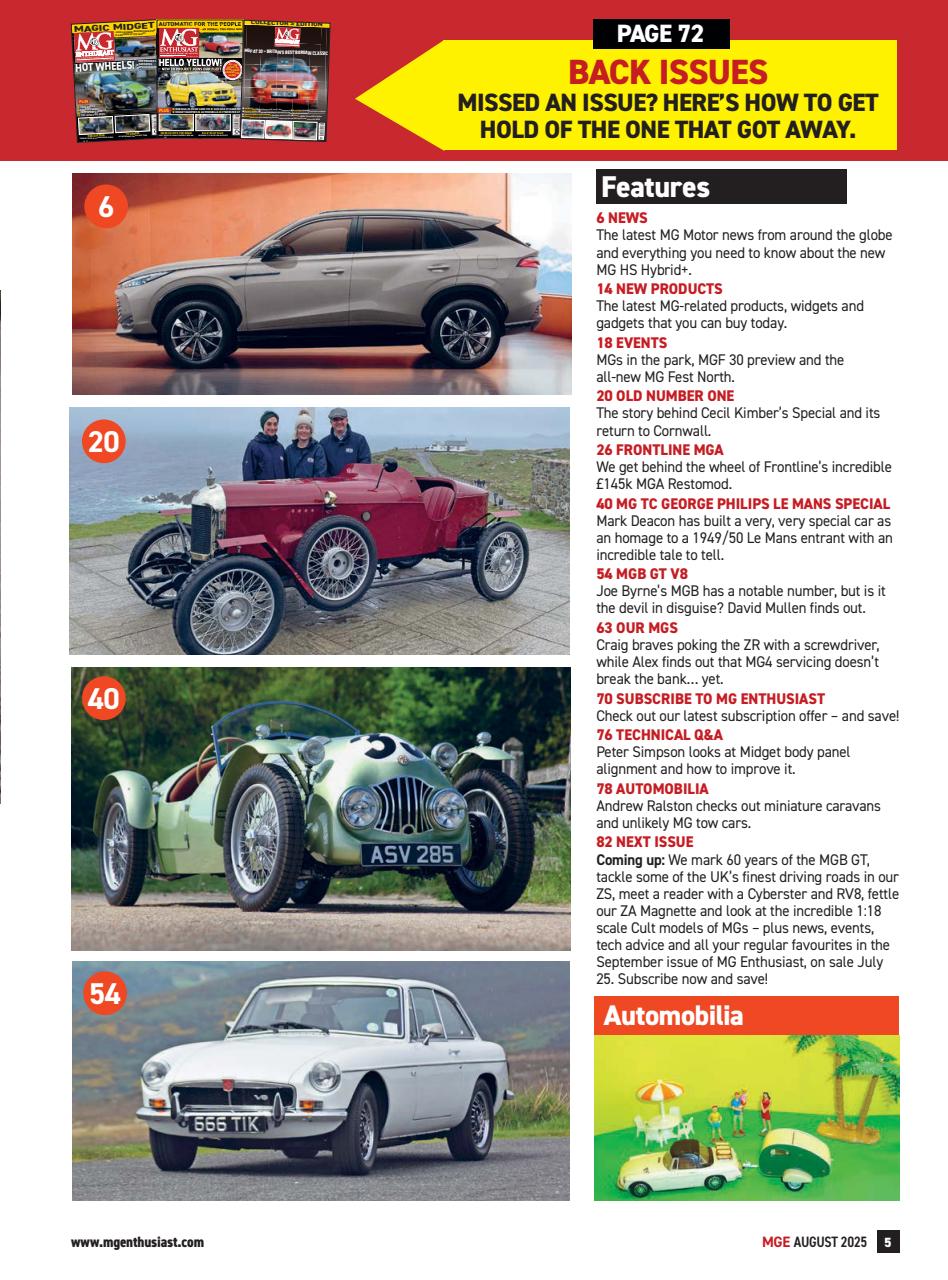 MG Enthusiast Preview Pages