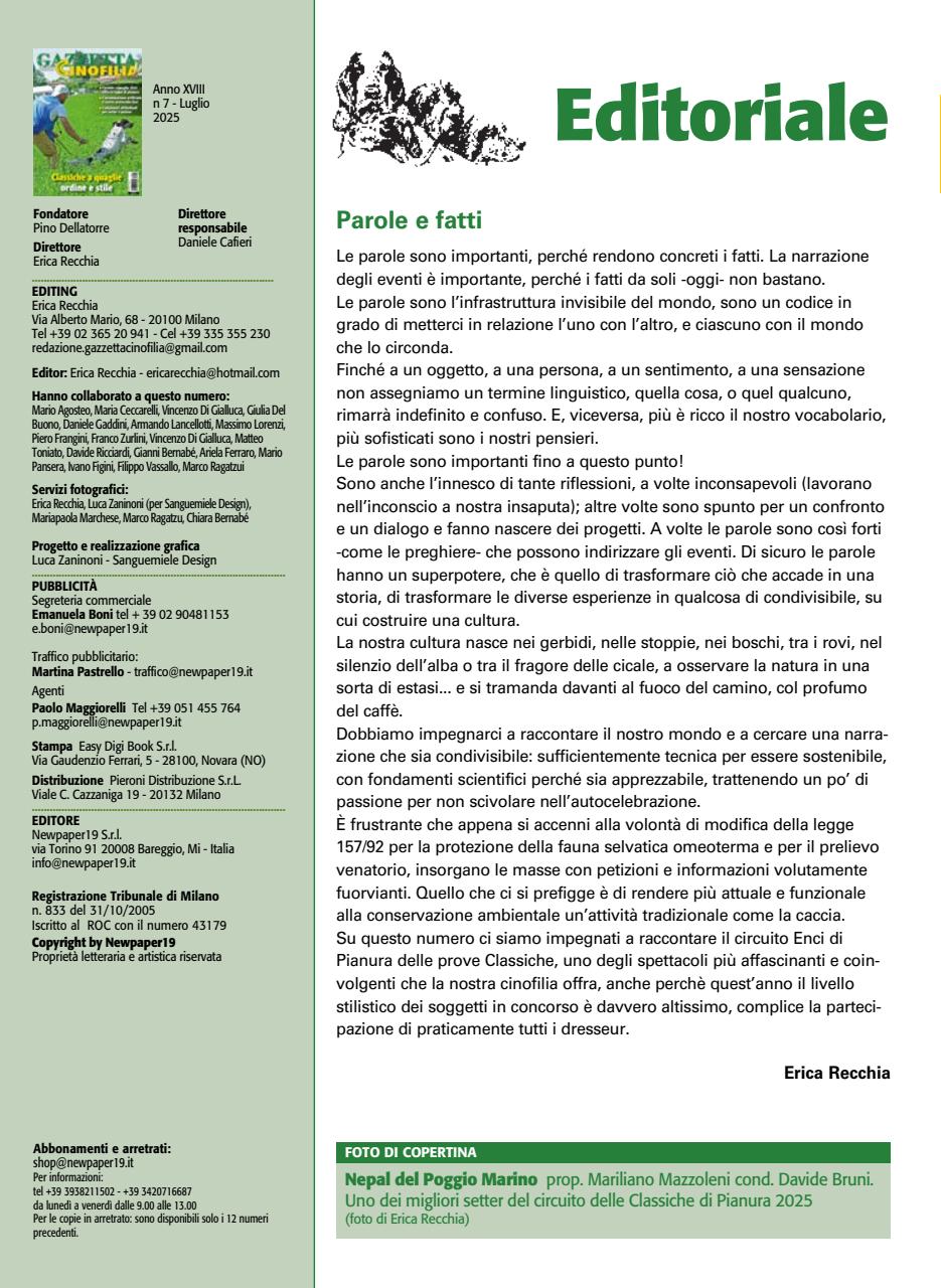 La Gazzetta Della Cinofilia Venatoria Preview Pages