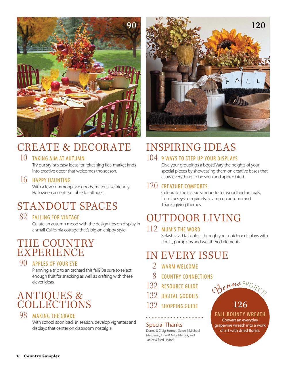 Country Sampler Preview Pages