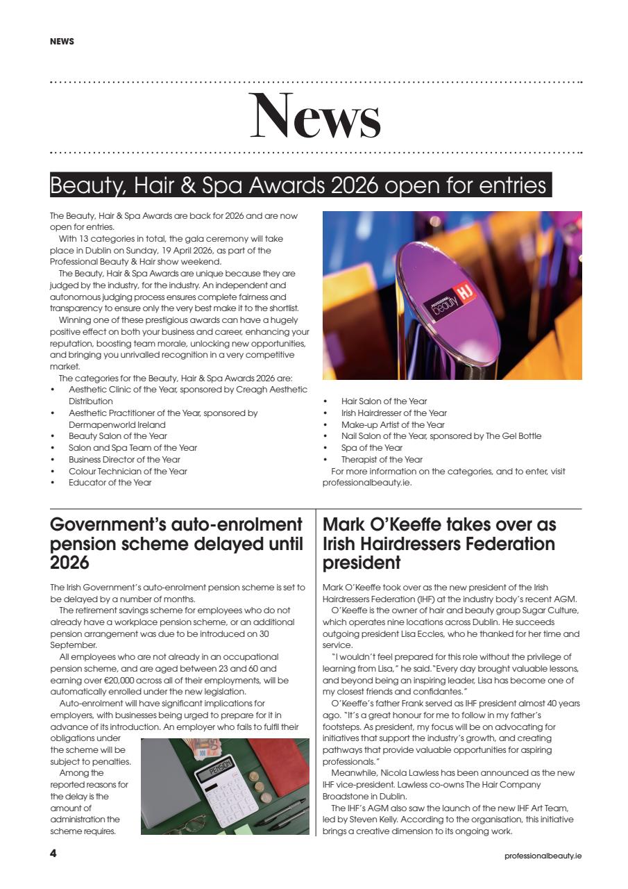 Professional Beauty & HJ Ireland Preview Pages