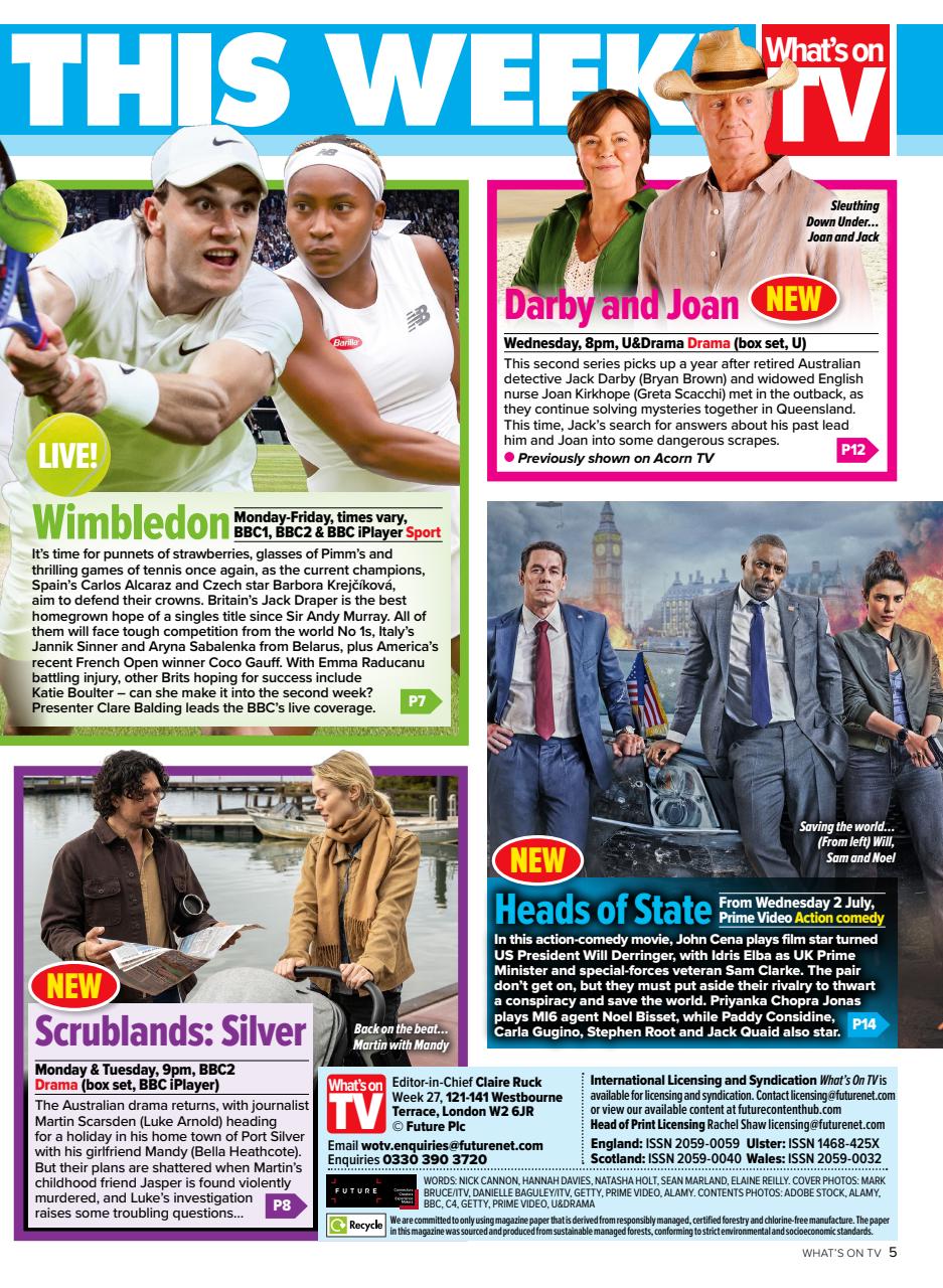 What's on TV Preview Pages
