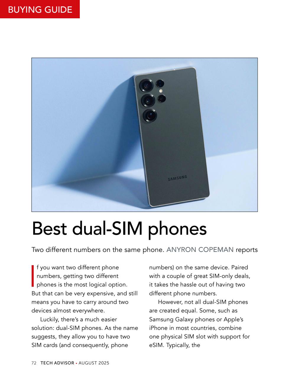 Tech Advisor Preview Pages