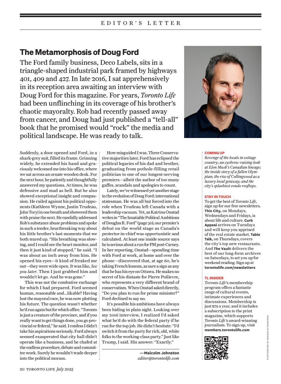 Toronto Life Preview Pages