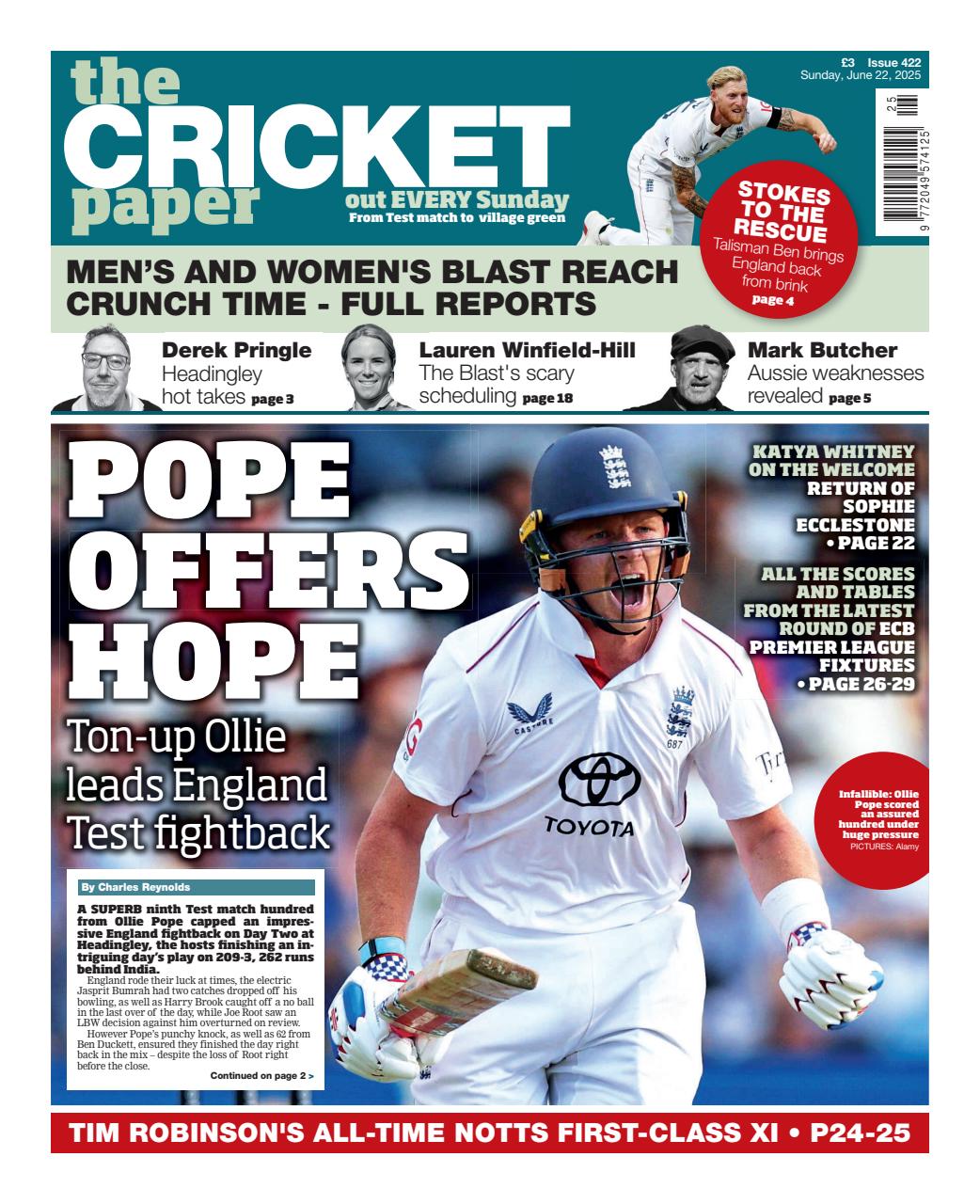 The Cricket Paper Preview Pages