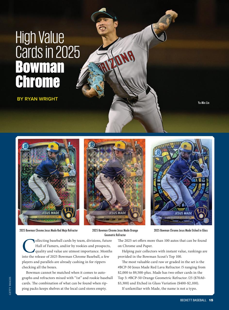 Beckett Baseball Magazine Preview Pages