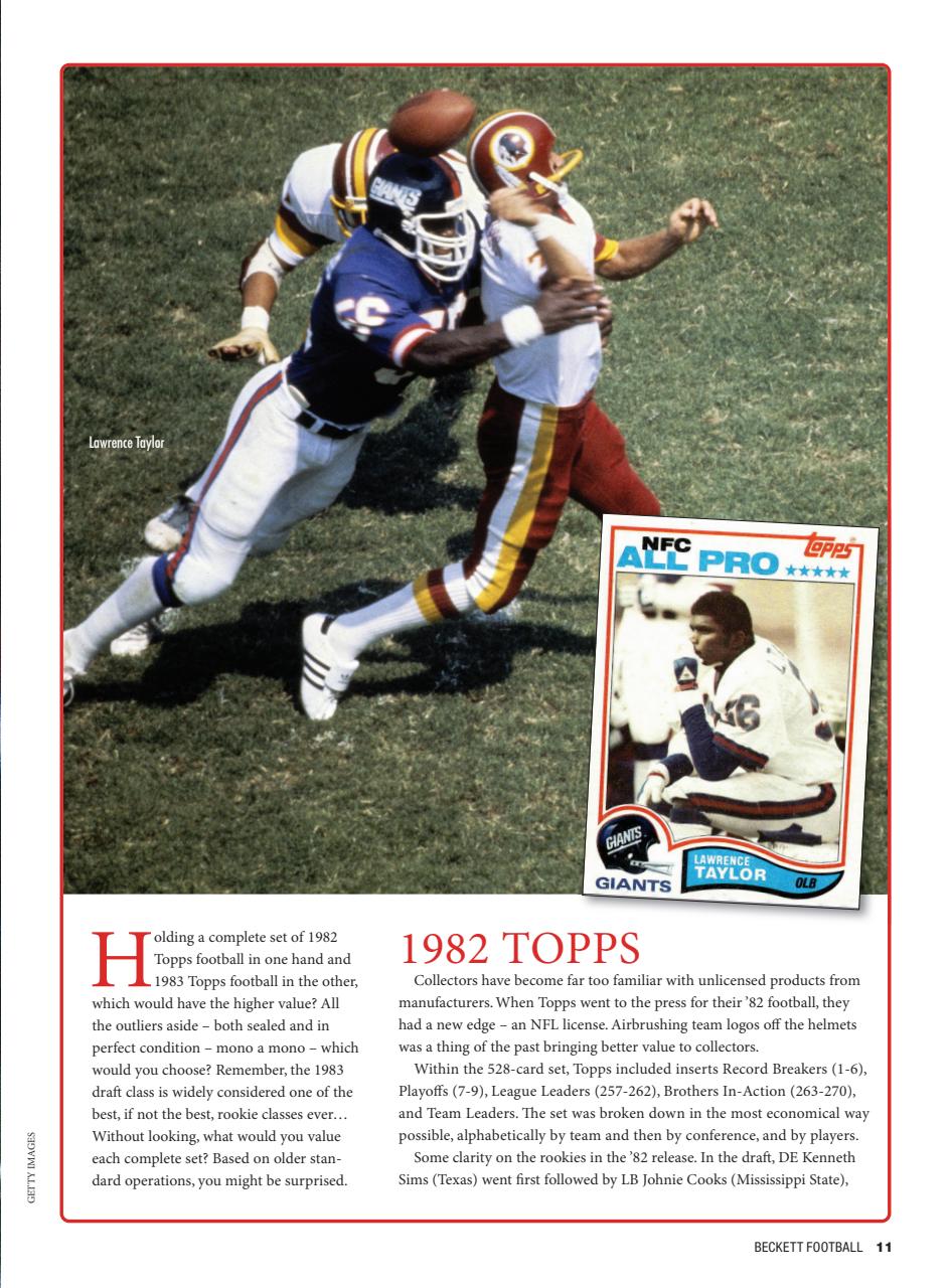 Beckett Football Magazine Preview Pages