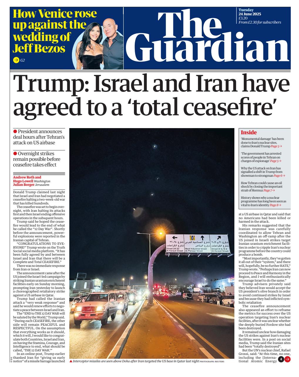 The Guardian Newspaper Preview Pages