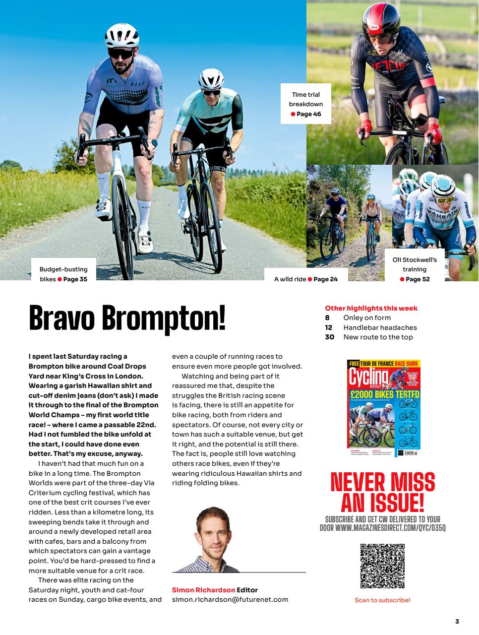 Cycling Weekly Preview Pages