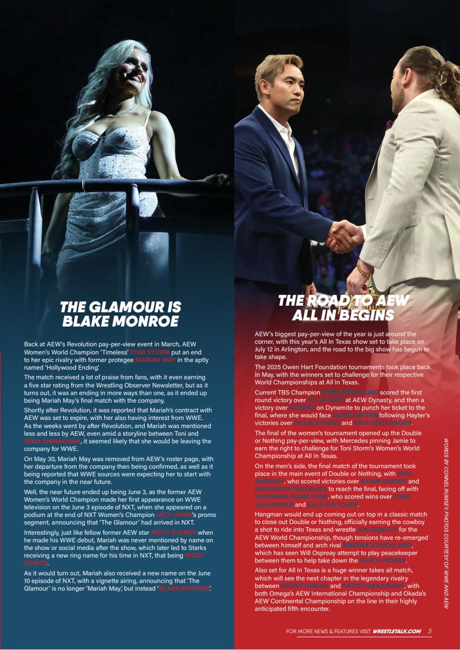 Wrestletalk Magazine Preview Pages