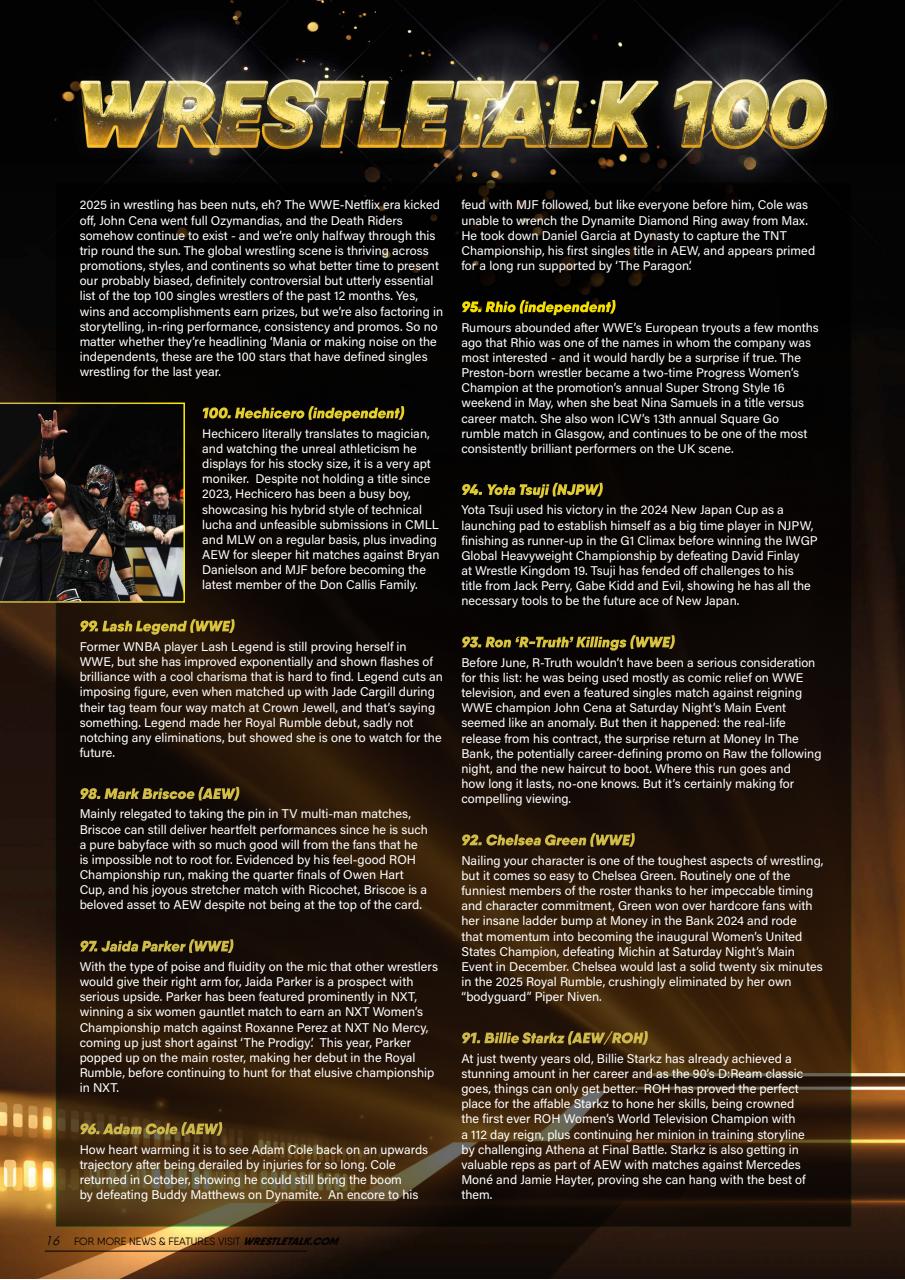 Wrestletalk Magazine Preview Pages