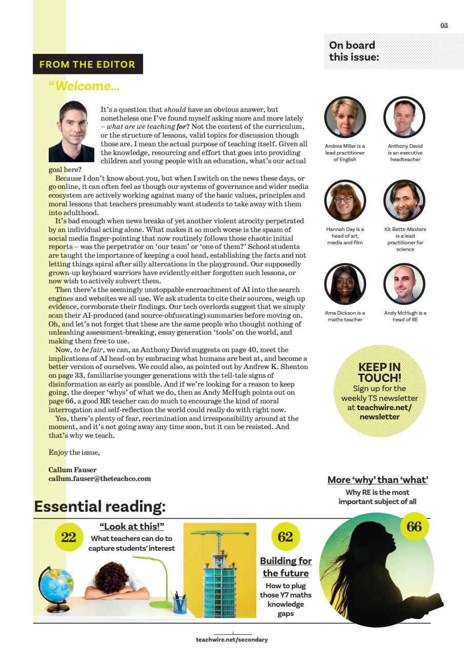 Teach Secondary Preview Pages