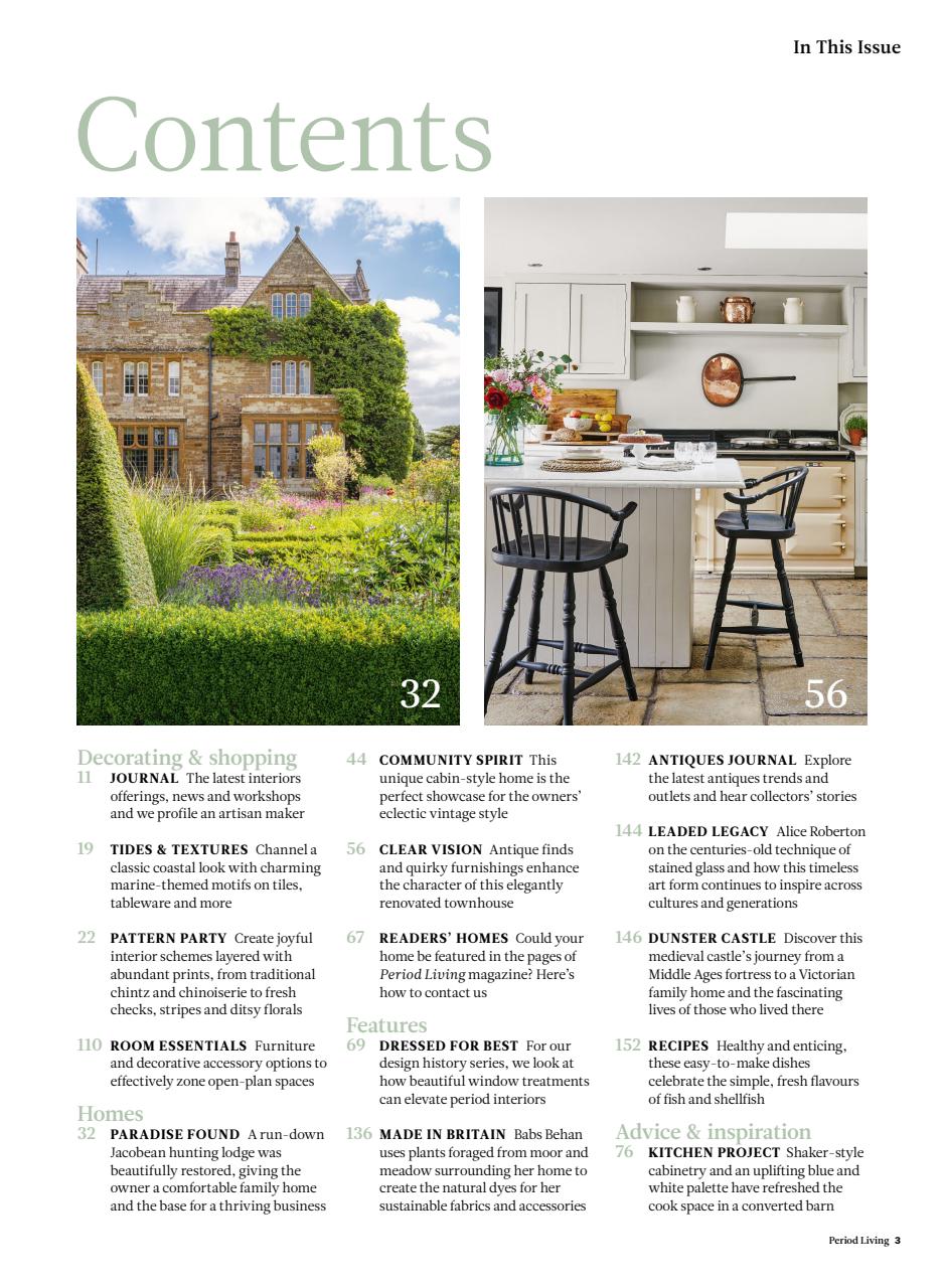 Period Living Magazine Preview Pages