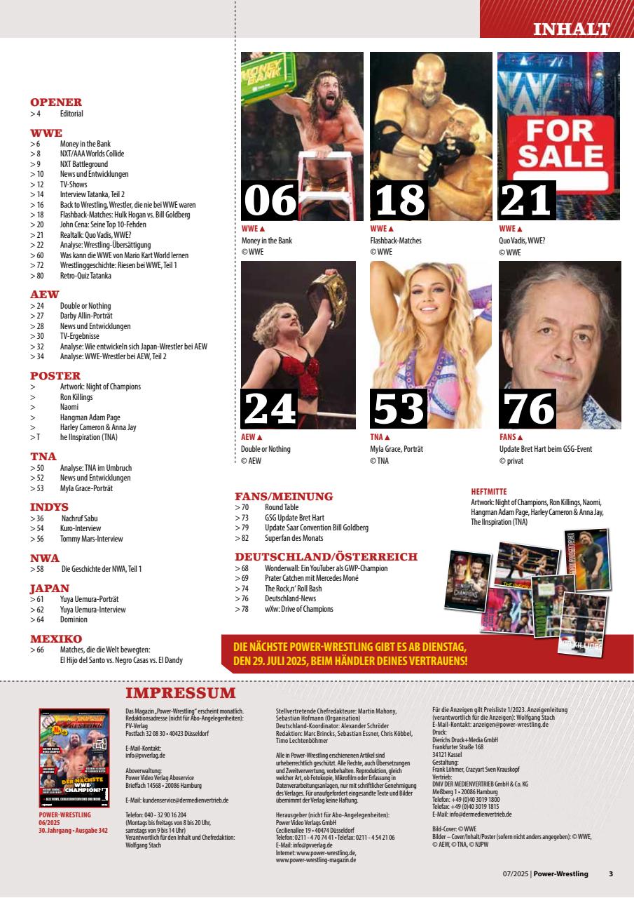 Power-Wrestling Preview Pages