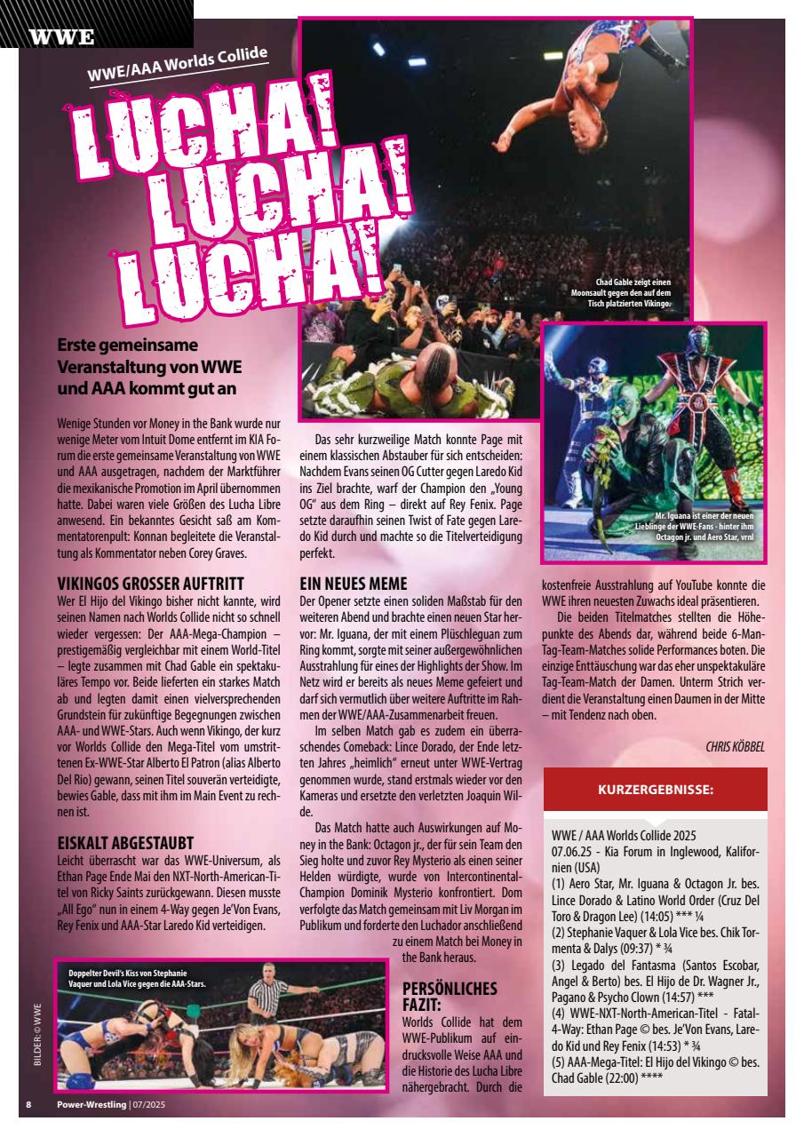 Power-Wrestling Preview Pages