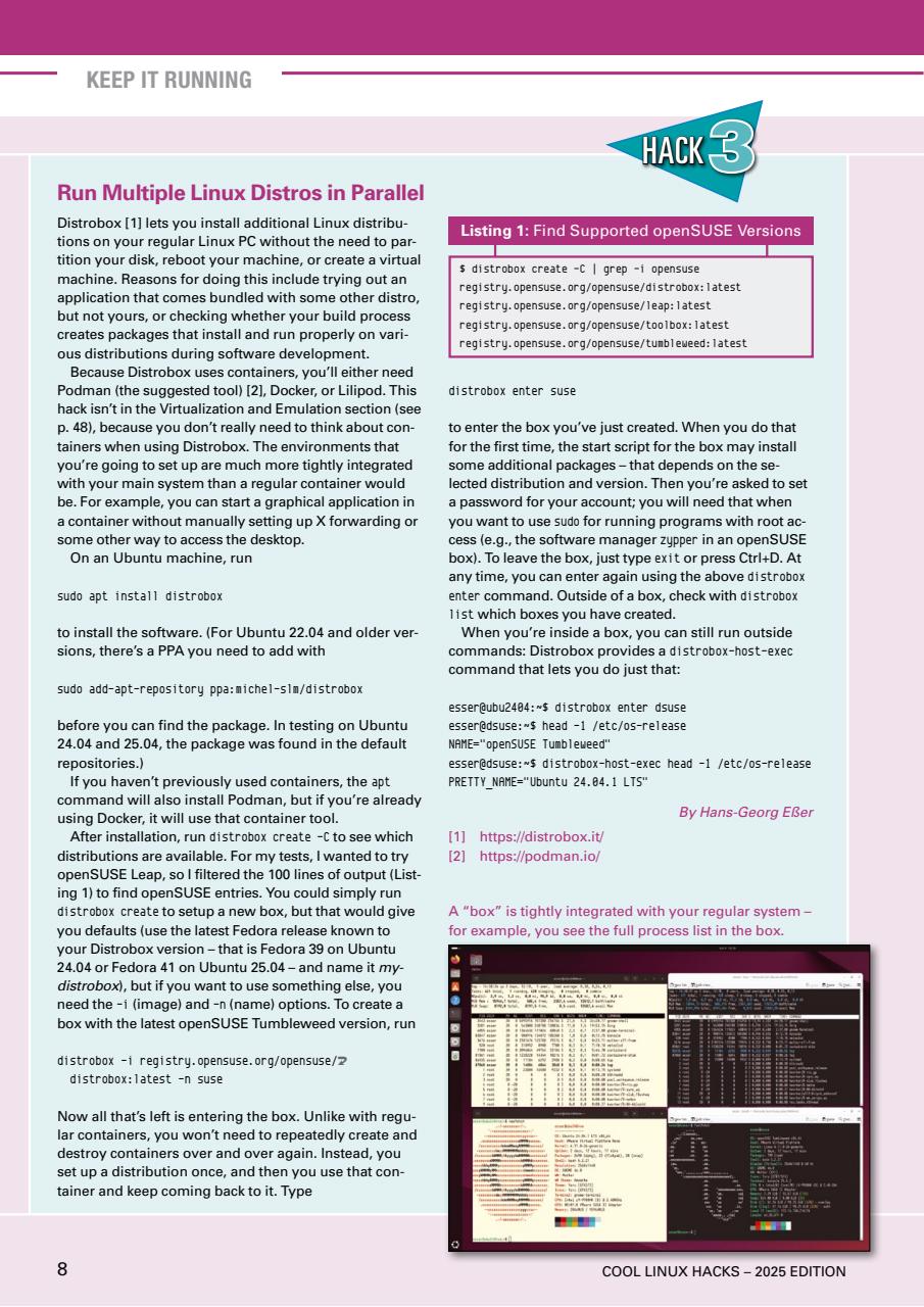 Linux Magazine Preview Pages