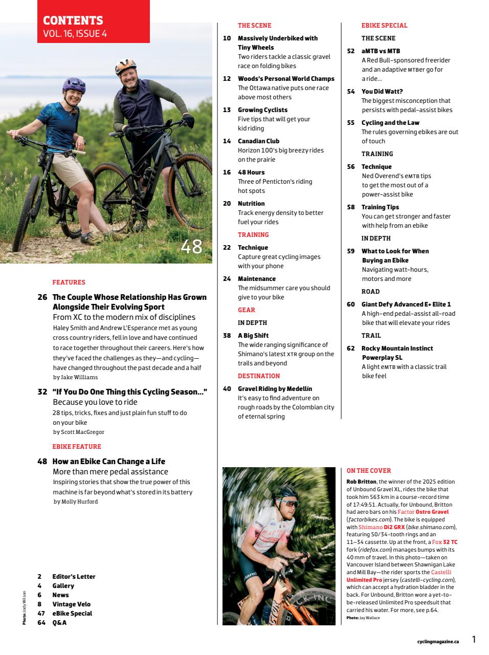 Canadian Cycling Magazine Preview Pages