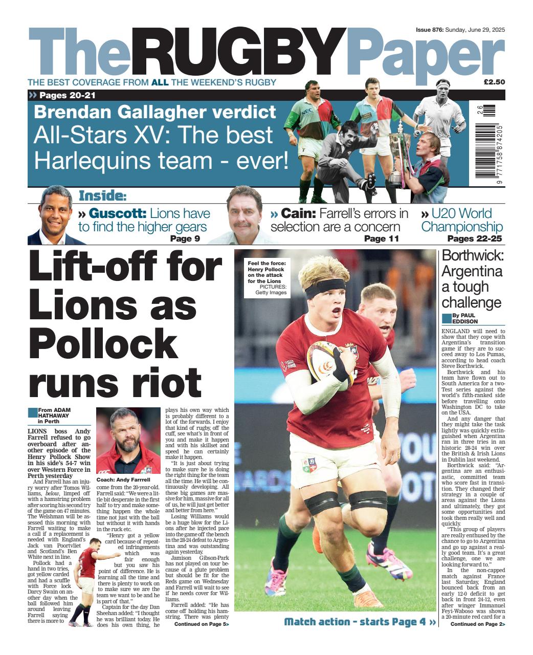 The Rugby Paper Preview Pages