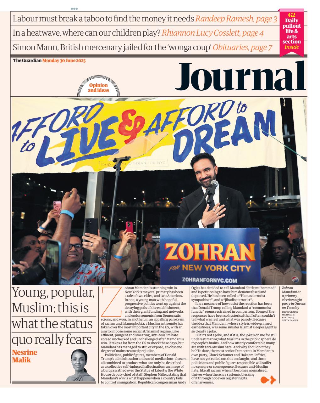 The Guardian Newspaper Preview Pages