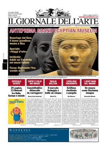Il Giornale Dell’Arte issue luglio-agosto