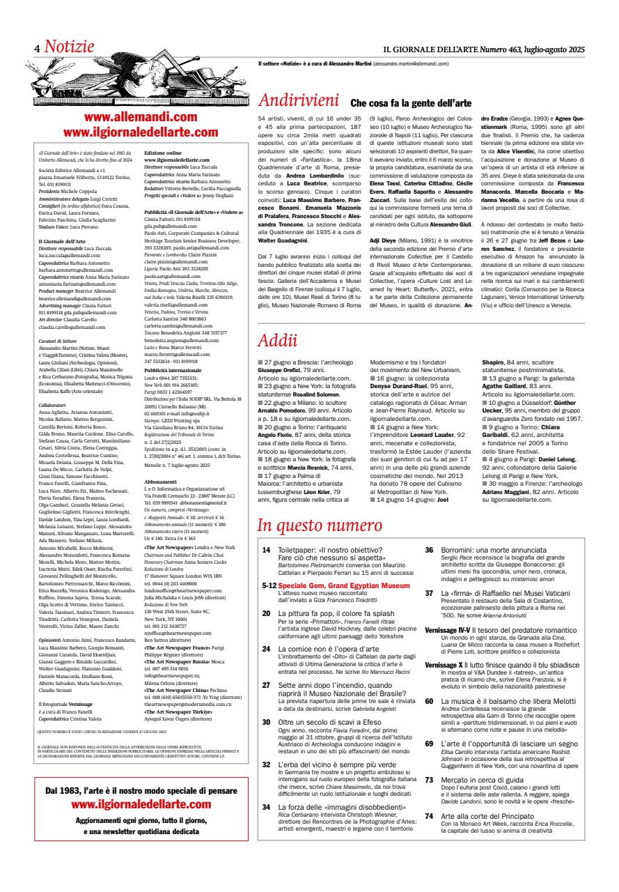 Il Giornale Dell’Arte Preview Pages