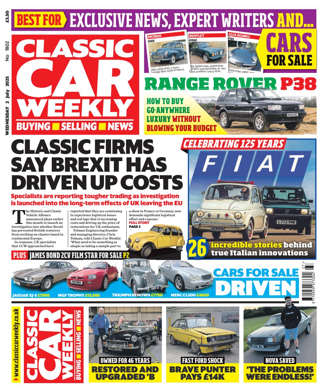 Classic Car Weekly Preview Pages