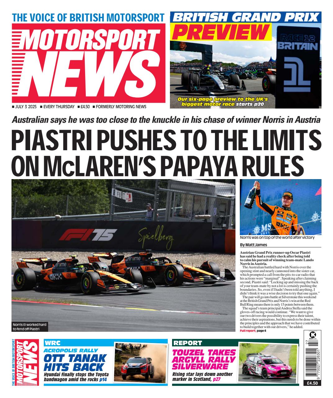 Motorsport News Preview Pages