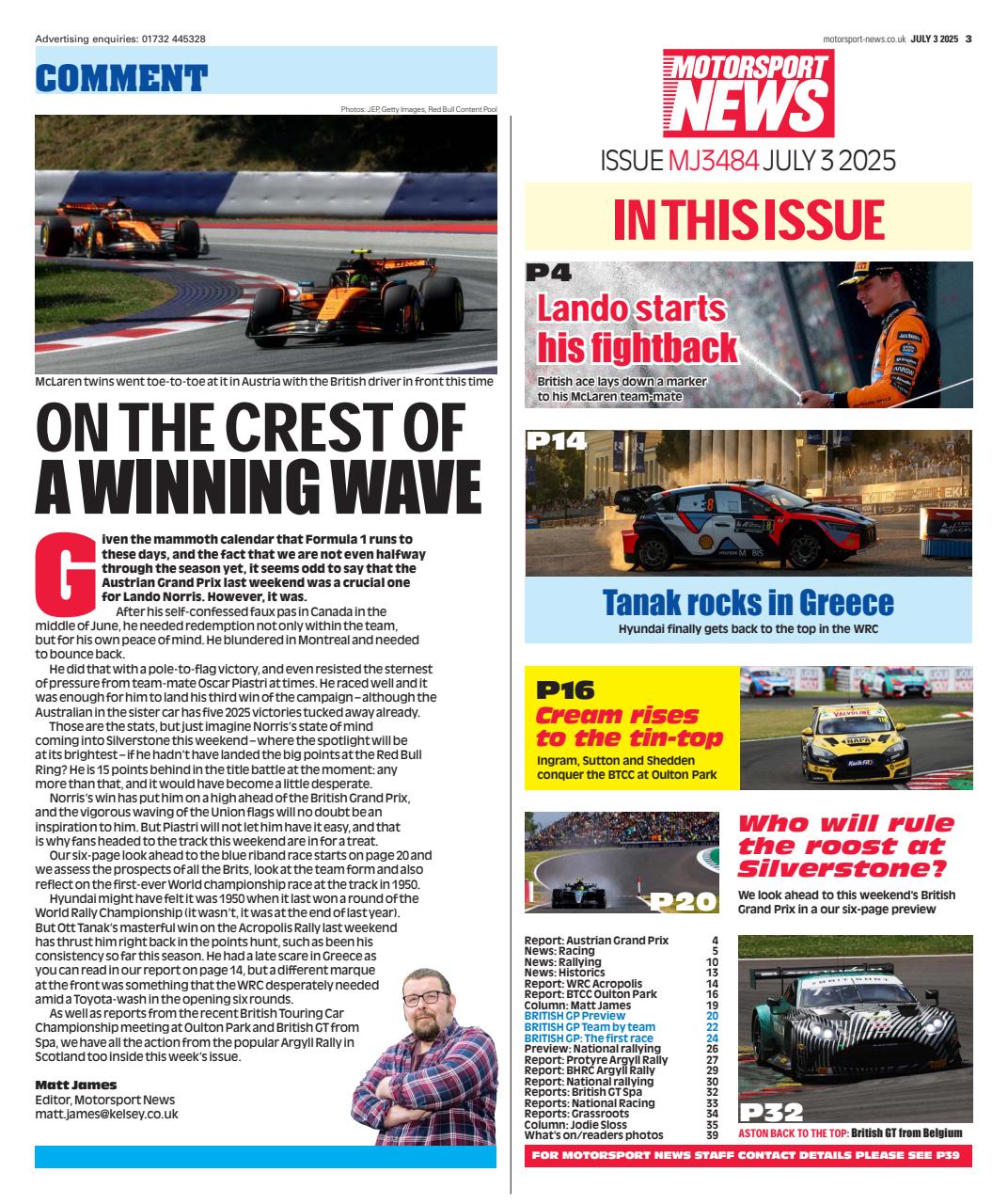 Motorsport News Preview Pages
