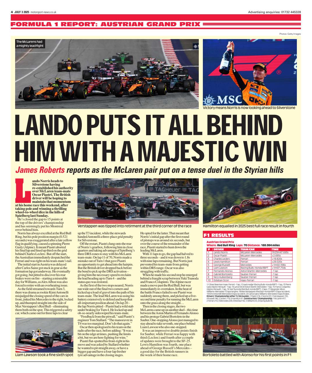 Motorsport News Preview Pages