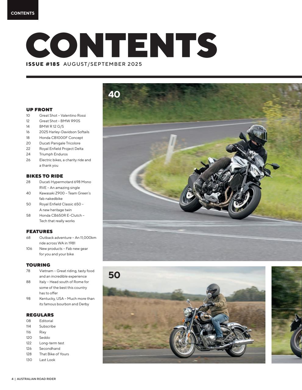 Australian Road Rider Preview Pages