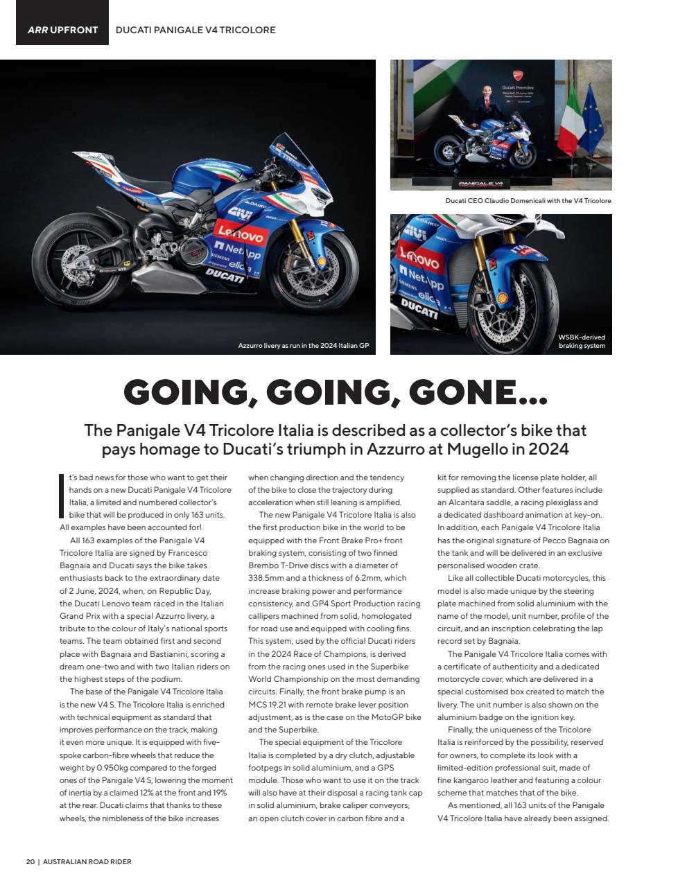 Australian Road Rider Preview Pages